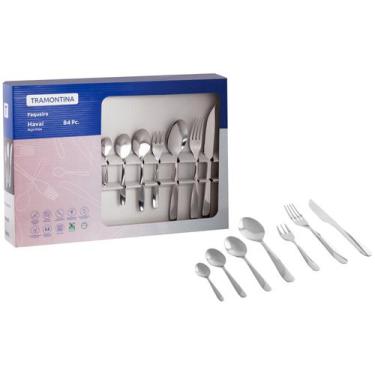 Imagem de Faqueiro Tramontina Havaí Aço Inox Facas Para Churrasco Acabamento Bri