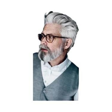 Imagem de Peruca Masculina De Cabelo Humano Com Ondas Naturais, Toupee Com Base 