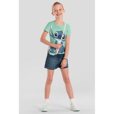 Imagem de Blusa infantil menina do Stitch com bolsinha Brandili-Feminino