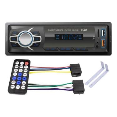 Imagem de Rádio Automotivo KUBE KU1100 USB SD MP3 Bluetooth AUX 4 Canais 25W 12V