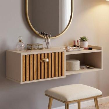 Imagem de Penteadeira Multifuncional Suspensa 1.20 Nicho Beleza Maquiagem Decora