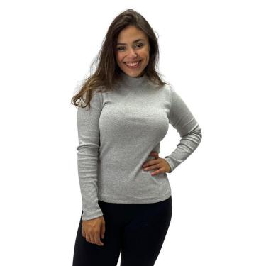 Imagem de Blusa Hering Canelada Básica Manga Longa Gola Alta-Feminino