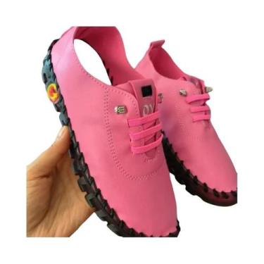 Imagem de Sapatos Casuais Femininos Confortáveis, Tênis Planos Macios, Zapatilla