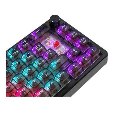 Imagem de Teclado Mecanico Gamer Mancer Black Ghost Rainbow Switch Red Preto - T