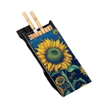 Imagem de Estojo De Cigarros Metálico Colorido E Fino, Anti-Queda E Anti-Humidad