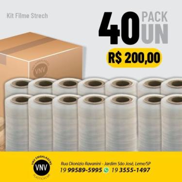 Imagem de Kit Mini filme Stretch 100x25 (40unidades) - VNV embalagens Plásticas