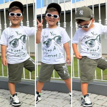 Imagem de Conjunto Infantil 2 peças Camiseta + Bermuda Juvenil Masculino 2 a 12 