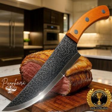 Imagem de Faca Picanheira Cutelo Personalizado Para Churrasco Camping Cozinha Pr