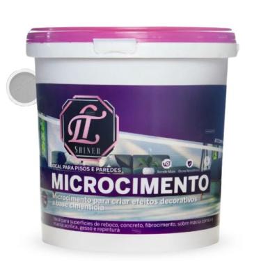 Imagem de Massa Efeito Decorativa Cimentício Microcimento 4,5Kg - LT Shine, Iva