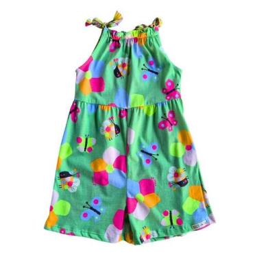 Imagem de Macaquinho Curto Estampado Lindo e Fresquinho Infantil para Menina em 
