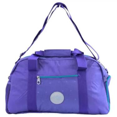Imagem de Bolsa de Viagem Roxa Sacola de Academia Mala Rebecca Bonbon - Clio