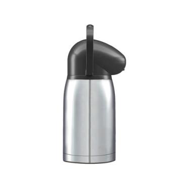 Imagem de Garrafa Térmica de Pressão Mor Nobile Total Inox 1,3 Litros, 1,3L, Ino