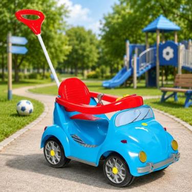 Imagem de Calesita Fouks Carrinho 2 em 1 Passeio e Pedal Volante Didático Rodas 