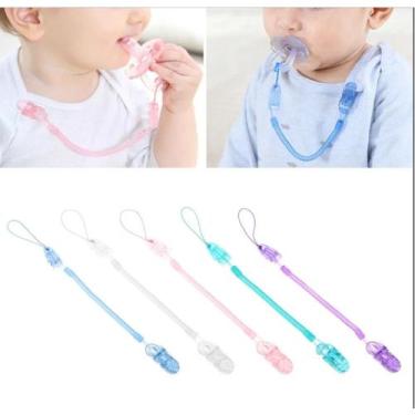 Imagem de Prendedor de chupeta modelo mola bico bebe universal com trava - DATER