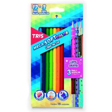 Imagem de Lápis de Cor Mega Soft Color  15 Unidades Tris II