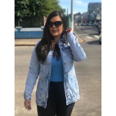 Imagem de Casaco Parka jeans forrado com pelúcia tam G - Kamdesh , GG
