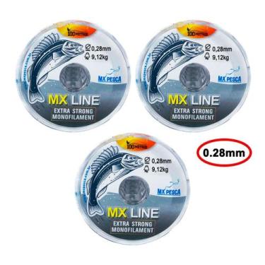 Imagem de Linha MX Pesca MX Line Mono 300 Metros Interligados Transparente 0.28m