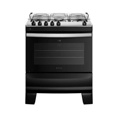 Imagem de Fogão de Piso 5 Bocas Gás ATLAS Agile Up Mesa Inox Preto Bivolt