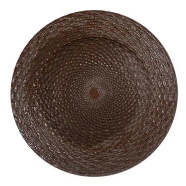 Imagem de Sousplat Vivace Plastico Modelo Rattan cor Marrom 33cm -L Hermitage - 