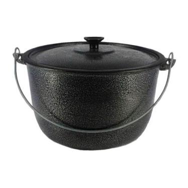 Imagem de Caldeirao 11615-DF Alumínio Fundido Craquelado Preto 1,7L Alca Galvani