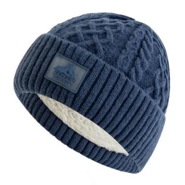 Imagem de Gorro Novo estilo unissex manter quente chapéu de inverno forrado cabe