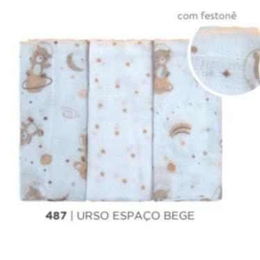Imagem de BABETE BUBLIM PETIT URSO ESPAÇO BEGE - 3 Unidades - INCOMFRAL
