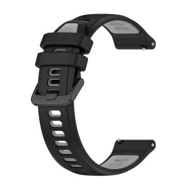 Imagem de Pulseira 22mm Compatível com Polar Grit X Pro Titan Cor:Preta com Cinz