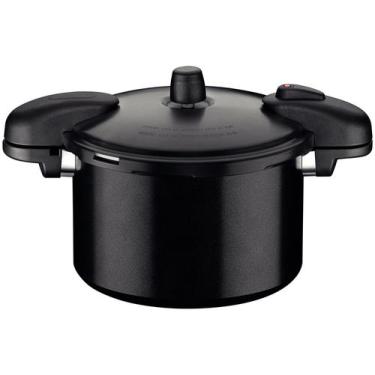 Imagem de Panela de Pressão 7L 24CM Valência Black Alumínio c/ Revest Cerâmico P