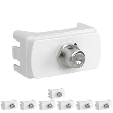 Imagem de 8 Módulo Soquete Coaxial Para Antena Tv Schneider Miluz - Branco - Sch