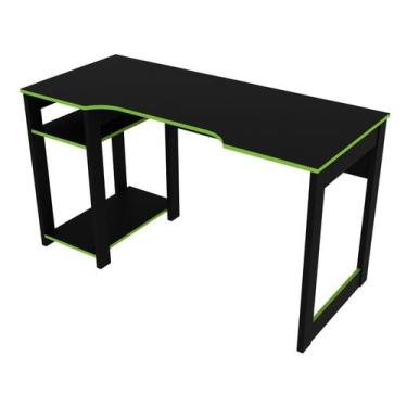 Imagem de Mesa Gamer com Porta CPU - TecnoMobili, Preto e Verde