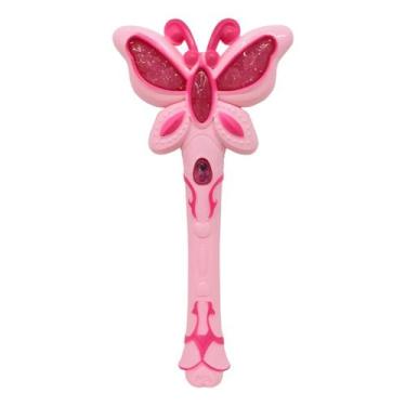 Imagem de Varinha Divertida Borboleta Touch Com Luz E Música - Dm Toys -, Rosa