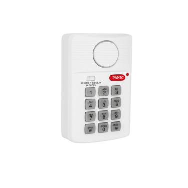Imagem de Kit Alarme Residencial Comercial sem Fio com Teclado Botão de Pânico Sensor Magnético Branco Yeet 110 Db