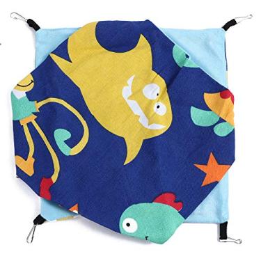 Imagem de GLOGLOW Rede para hamster, tela de camada dupla, saco de dormir para pendurar cama, saco de dormir para pequenos animais de estimação, rede de resfriamento para hamster, esquilo, furão, chinchila, porquinho da Índia (tipo D)