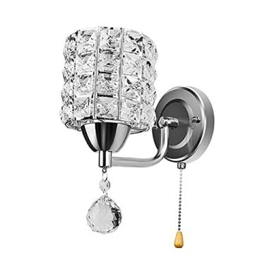 Imagem de KESOTO Iluminação de Arandela de Parede de Cristal, Lâmpada de Parede de Cristal Luminária de Parede Moderna Luminária de Cabeceira Lâmpada Noturna para livraria, café, banheiro