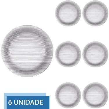 Imagem de Jogo Prato Fundo Redondo Duralex 22cm Diamente Refeição 6 Un