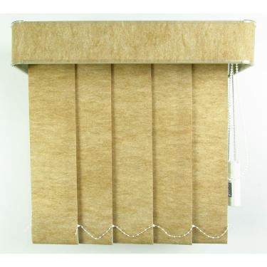 Imagem de Persiana Vertical Em Tecido Com Bando Crisdan Largura 1,60 X 1,40 Altura Bege Mescla