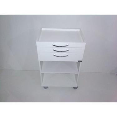 Imagem de Mesa Auxiliar Para Dentista 02 Gavetas - Deki