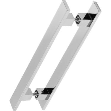 Imagem de Puxador De Porta Pivotante Barra Chata Duplo Cromado 1.50mt