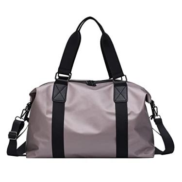 Imagem de Bolsa de viagem fashion para mulheres e homens, bolsa de ginástica à prova d'água grande capacidade bolsa de transporte ombro Weekender Mala de viagem bolsa para dormir, Champanhe, Bolsa de viagem