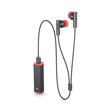 Imagem de Fone de ouvido compatível com Bluetooth, fone de ouvido confortável, com clip de chamada, sem fio, compatível com telefone celular Preto