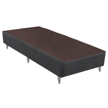 Imagem de Base Sommier Linho Solteiro 88x188x23cm Ortobom Cinza