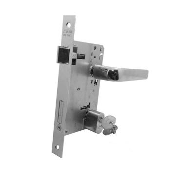 Imagem de Fechadura Stam Externa Caixa 55 1601/17 Espelho Largo Alavanca Cromada - 42601