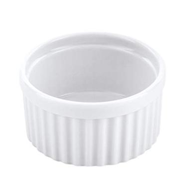 Imagem de Ramekin Ramequim Canelado em Cerâmica Branco 8 cm - 100 ml
