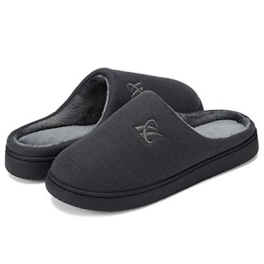 Imagem de Pantufas de espuma viscoelástica para sapatos casuais femininos e masculinos, Cinza escuro, 9-10 Women/7-8 Men