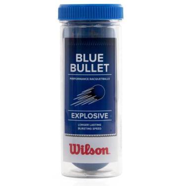 Imagem de Bola De Frescobol Wilson Blue Bullet Tubo Com 3 Unidades