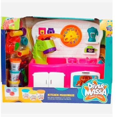 Imagem de Cozinha Infantil - Massinha de Modelar - Diver Massa - Kitchen - Rosa - Divertoys