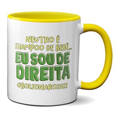 Imagem de Caneca Neutro É Shampoo De Bebê Eu Sou De Direita Bolsonaro (Amarela)
