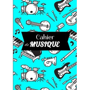 Imagem de Cahier de Musique: Cahier de Musique rose: Livret de 60 pages A4 avec portées et lignes pour prise de notes | Parfait en école de musique, pour ... pour vos cours ou études musicales !