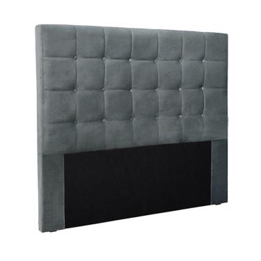 Imagem de Cabeceira King Size 1,95m Tropea Veludo Cinza Gran Belo