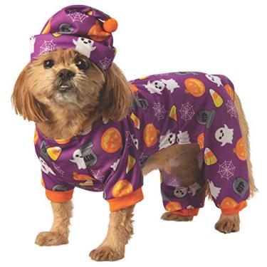 Imagem de Rubie's Pijama de animal de estimação com estampa de emojis de Halloween, pequeno